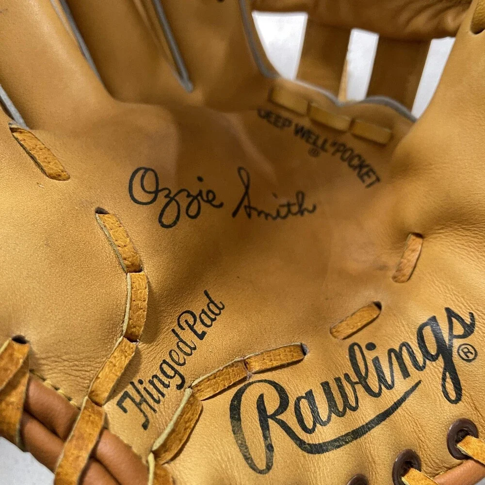 Vintage Rawlings Baseball Glove Mens 12 Brown Ozzie Smith Infield Fastback RBG50